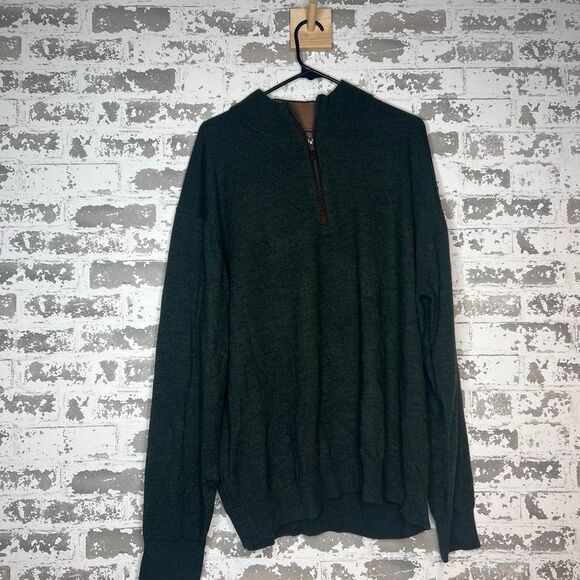 Vintage Orvis 100% merino wool long sleeve 1/4 zip - Picture 1 of 6